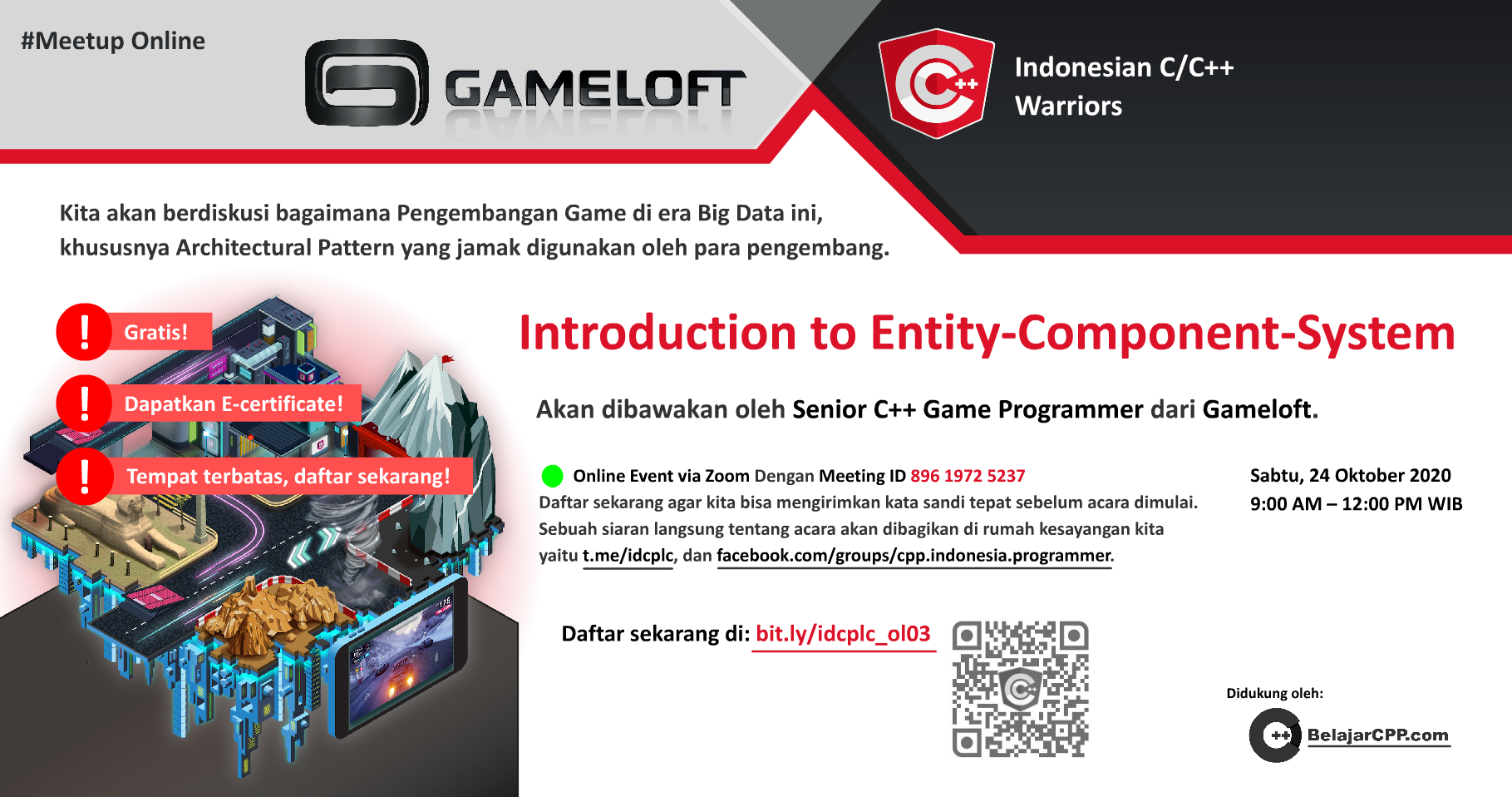 Introduction to Entity-Component-System - Indonesian C/C++ Warriors X Gameloft - Online Meetup 24 Oktober 2020