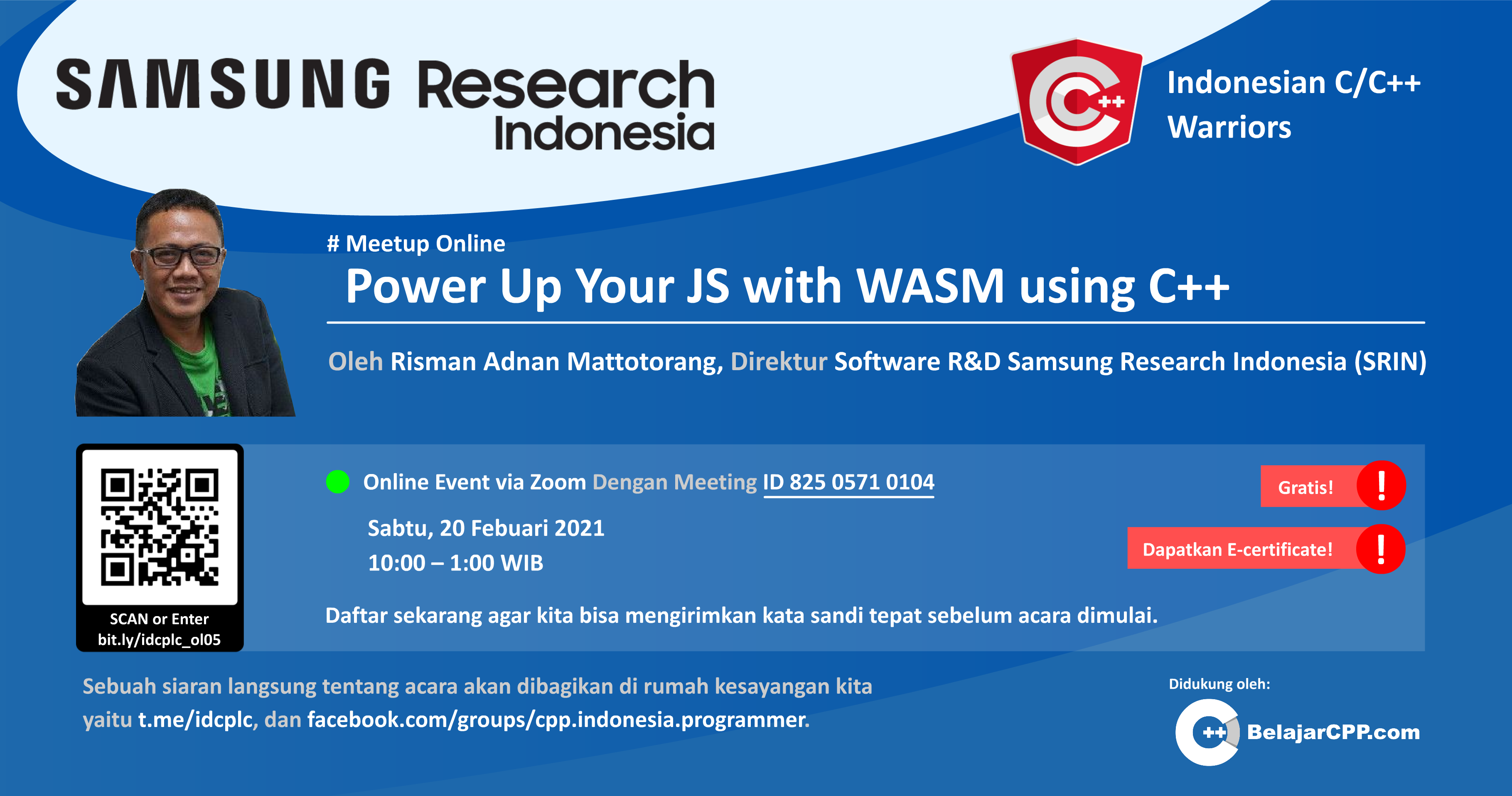 Power Up Your JS with WASM using C++ - Indonesian C/C++ Warriors Online Meetup - February 20, 2021
